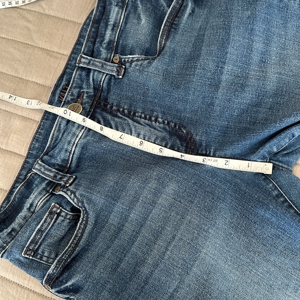 Kut from the Kloth Women's High Rise Flared Jeans - Blue Denim - Picture 7 of 13